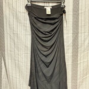 Wish Black Textured Midi Skirt